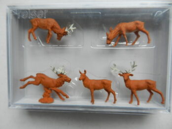 Preiser 14179 Hirsche 5 Stück  H0 Figuren Tiere
