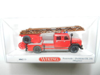 Wiking 0862 33 Magirus Eckhauber Feuerwehr  Drehleiter DL 25 h