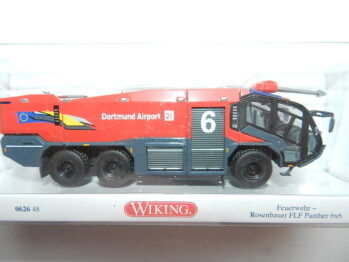Wiking 0626 48 Rosenbauer FLF Panther 6x6 Feuerwehr Dortmund Airport