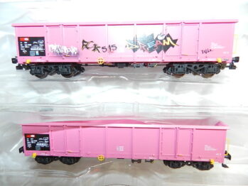 Piko 58393 SBB Set 2tlg. Offene Güterwagen Eaos Ep.VI mit Graffiti