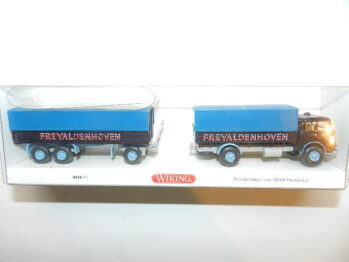Wiking 0416 02 Pritschenhängerzug MAN Pausbacke "Freyaldenhoven" 041602