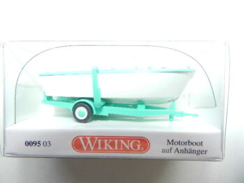 Wiking  0095 03 Motorboot mit Anhänger 009503
