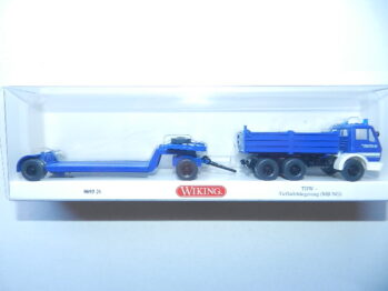 Wiking 0693 26 Mercedes MB NG Tiefladehängerzug THW  069326
