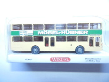 Wiking 0730 04 MAN SD 200 Doppeldecker-Bus MÖBEL-HÜBNER  073004