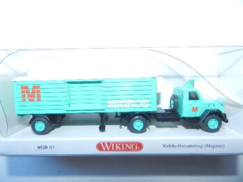 Wiking  0520 03 Magrius Eckhauber Kühlkoffersattelzug  MIGROS  052003