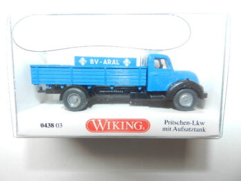 Wiking 0438 03 Magirus Sirius  Pritschen-LKW mit Aufsatztank  ARAL  043803