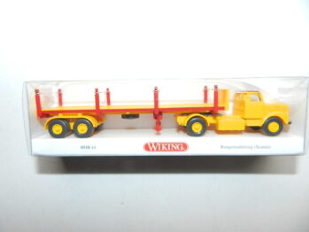 Wiking 0518 44  Scania L 111 Rungensattelzug - signalgelb/karminrot