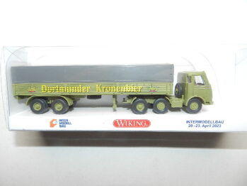 Wiking 0514 57 Mercedes MB LPS 333 Pritschensattelzug Dortmunder Kronenbier Sondermodell Intermodellbau 2023    051457