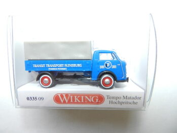 Wiking 0335 09 Tempo Matador Hoch-Pritsche TRANSIT TRANSPORT FLENSBURG 033509