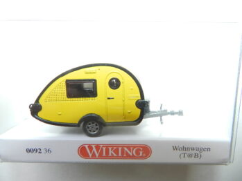 Wiking 0092 36 Wohn-Anhänger Wohnwagen T@B gelb 009236