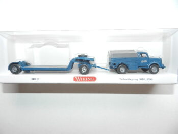 Wiking 0492 03 Mercedes MB L 5000 Tiefladehängerzug Esslingen 049203