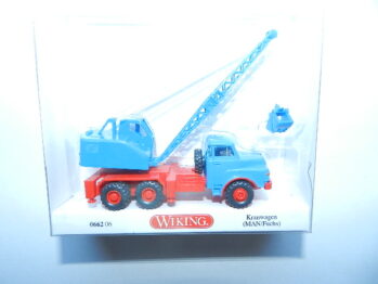 Wiking  0662 06  MAN Fuchs Kranwagen blau 066206