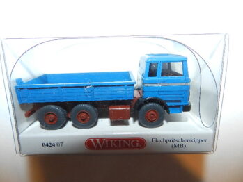Wiking 0424 07 Mercedes MB Flachpritschenkipper azurblau 042407