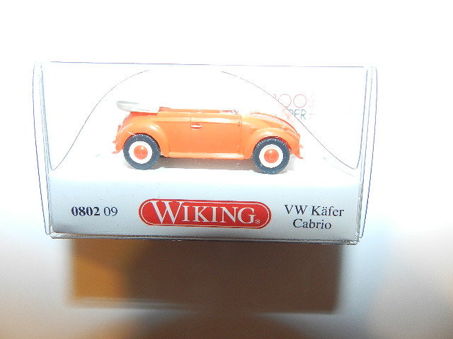 Wiking 0802 09 Volkswagen VW Käfer Cabrio orange 080209