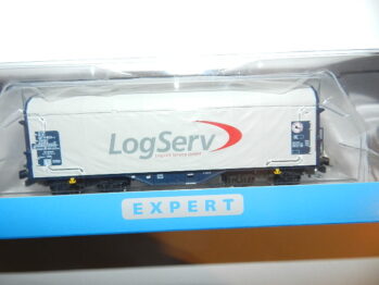 Piko 54393 - 4 Schiebeplanenwagen Shimmns "LogServ"