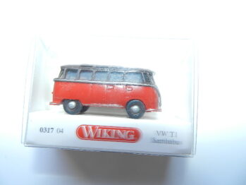 Wiking 0317 04 Volkswagen VW T1 Sambabus rot / schwarz 031704