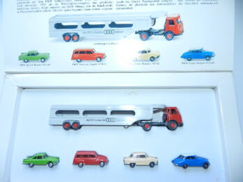 Wiking 990 39 55  Packung  DKW Die legendäre Automobil-ÄRA 4 DKW PKW + MB Pullmann Autotransporter 99039