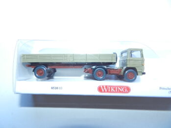 Wiking 0510 03 Mercedes MB Pritschensattelzug  schilfgrün 051003