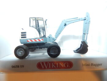 Wiking 0658 09 Mini-Bagger - alpenblau 065809