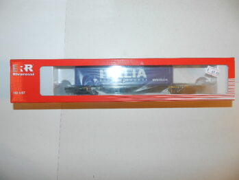 Rivarossi HR6617 - FS CEMAT, 4-achs. Containerwagen Sgns in grüner Lackierung, beladen mit 45' Container „Italia", Ep. V-VI