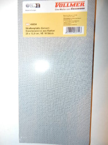 Vollmer 46054  Straßenplatte Zement-Knochensteine  aus Karton