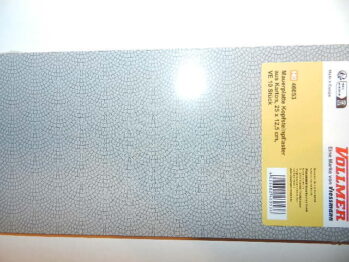 Vollmer 46053 Mauerplatte Kopfsteinpflaster aus Karton