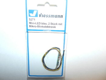 Viessmann 5271 Mini-LED blau für Fahrzeuge, 2 Stück mit Mikro-Blinkelektronik