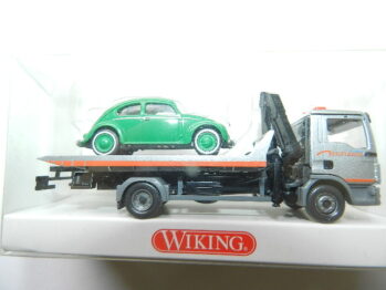 Wiking 0636 06 MAN TGL Euro 6  Abschleppwagen  beladen mit Brezelkäfer grün 063606