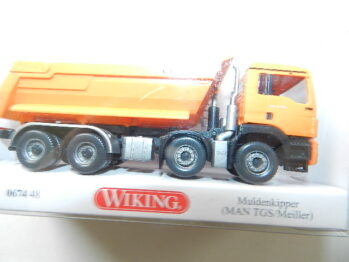 Wiking  0674 48  Muldenkipper MAN TGS Euro 6 -Meiller orange 067448
