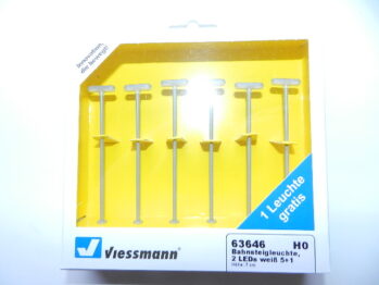 Viessmann 63646 - H0 Bahnsteigleuchte, 2 LEDs weiß 5+1