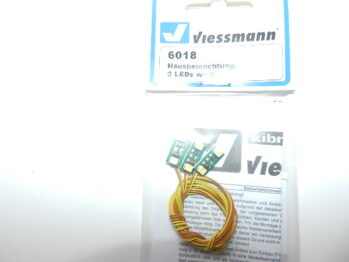 Viessmann 6018 Hausbeleuchtung, 2 LEDs weiß, 3 Stück