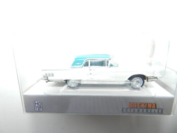 Brekina 18200 Ford Tunderbird Cabrio geschlossen weiß/blau