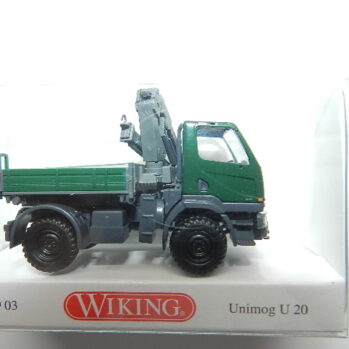 Wiking 0369 03 Mercedes MB Unimog U 20 mit Ladekran - moosgrün 036903