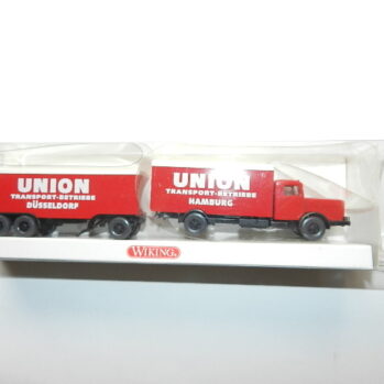 Wiking 886 04 30 Büssing 8000 Koffer-Lastzug "Union Transport" 88604