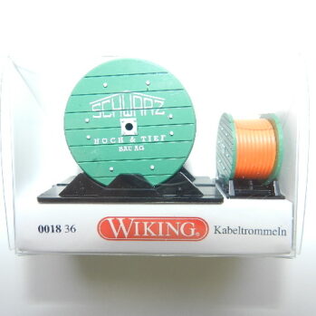Wiking   0018 36 Zubehörpackung - Kabeltrommeln "Schwarzbau"  001836