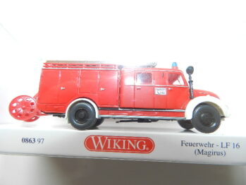Wiking   0863 97 Feuerwehr - LF 16 Magirus Rundhauber 086397
