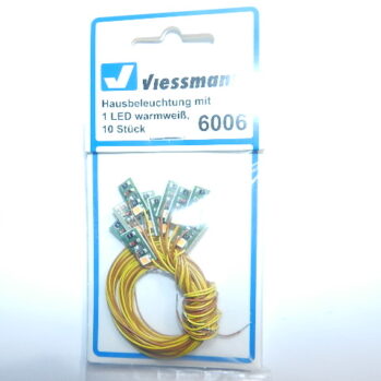 Viessmann 6006 Hausbeleuchtung mit 1 LED warmweiß, 10 Stück