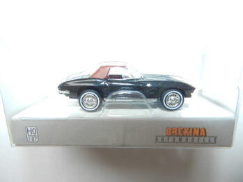 Brekina 18025  Chevrolet Corvette C2 Cabrio, schwarz, 1962