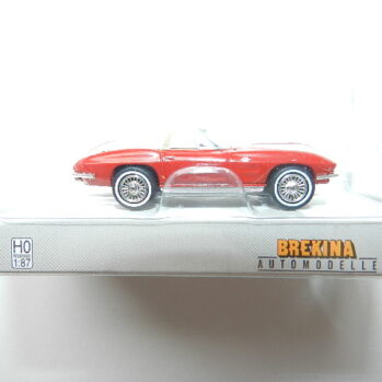 Brekina 18025  Chevrolet Corvette C2 Cabrio, rot geschlossen, 1962