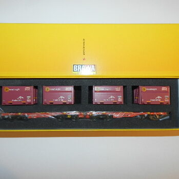 Brawa 50932 Drehgestellflachwagen Sggmmrrs "ArcelorMittal" der DB AG, Epoche VI