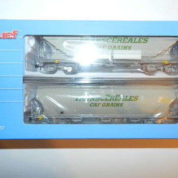 Jouef J6313 H0 2er Set Getreidesilowagen,TRANSCERALES CAF GRAINS, Ep. V