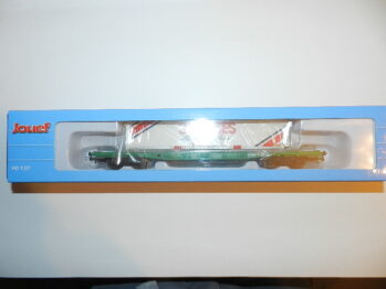 Jouef HJ6277 - SNCF, 4-achs. Containerwagen S70, mit Wechselbehälter „3 SUISSES“, Ep. IV
