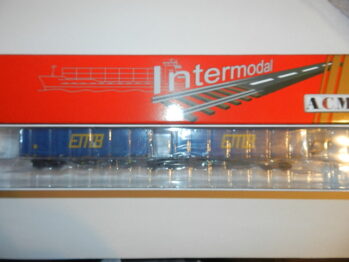 ACME 40395 - Containertragwagen Sggrmss90 der AAE Ep. 5-6, 2x Wechselbehälter MFD