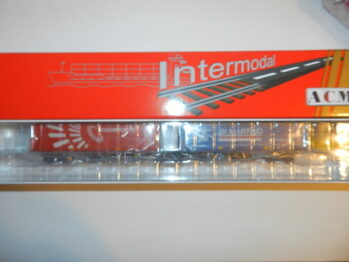 ACME 40397 - Containertragwagen Sggrmss90 der AAE Ep. 5-6, 2x Wechselbehälter GTS