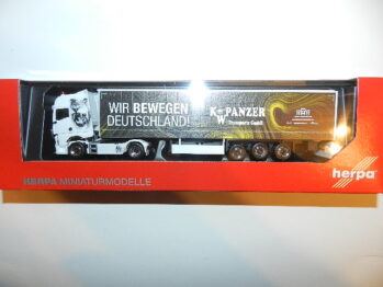 Herpa  318402 MAN TGX GX Gardinenplanen-Sattelzug "K.W. Panzer / Wir bewegen Deutschland"