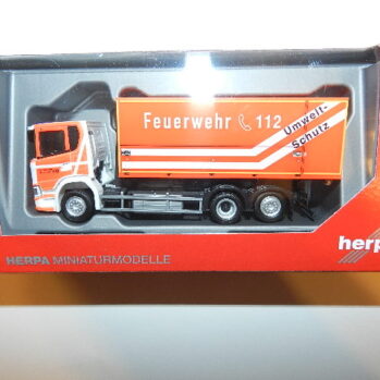 Herpa 097871 Scania CG17 Wechsellader-LKW "Feuerwehr Fulda" (Hessen)
