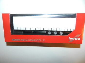 Herpa 075664-002 Lowlinergardinenplanenauflieger 3achs, Fahrgestell schwarz