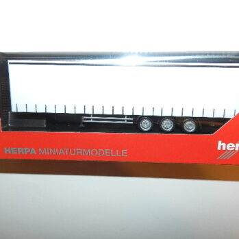 Herpa 075664-002 Lowlinergardinenplanenauflieger 3achs, Fahrgestell schwarz