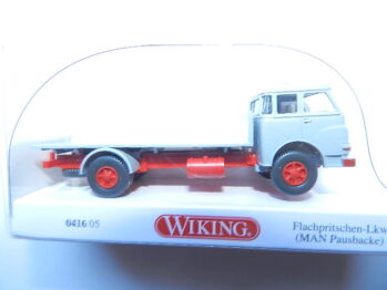 Wiking 0416 05 Flachpritschen-Lkw MAN Pausbacke - silbergrau 041605