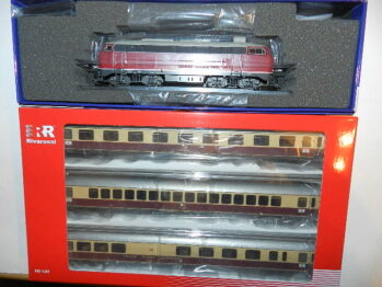 Zugset „TEE Bavaria”  Roco 70765 DB Diesellokomotive 210 007-1 Ep.IV mit Sound + Rivarossi HR4373  3-tlg. Set Reisezugwagen